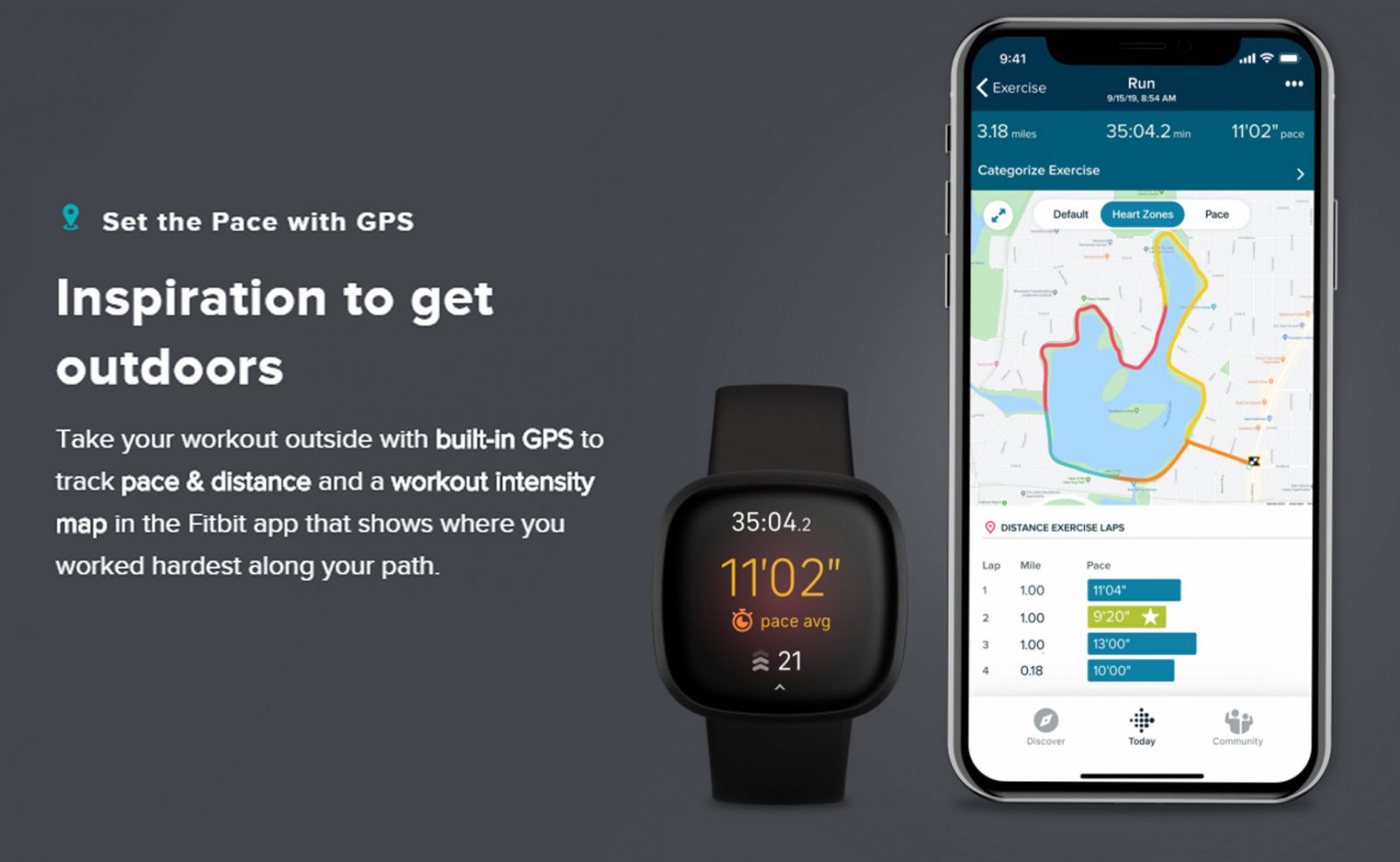 Fitbit versa sales have gps