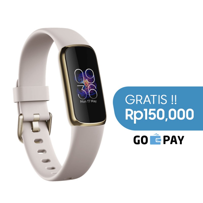 fitbit luxe activity tracker lunar white