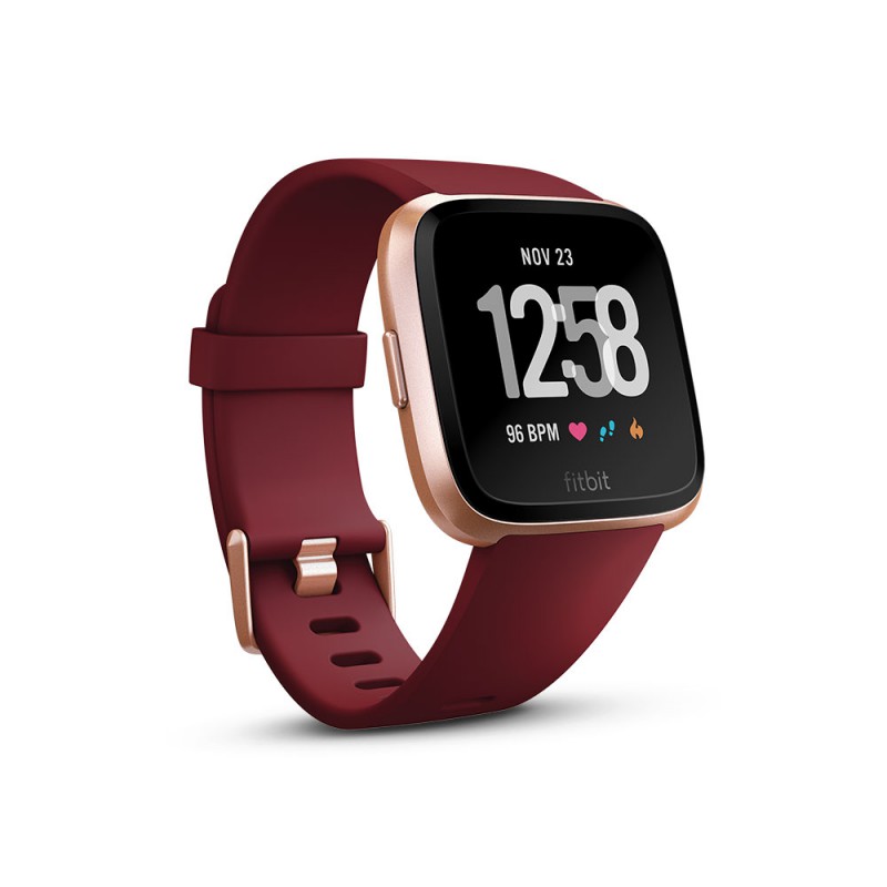 fitbit versa ruby red and rose gold
